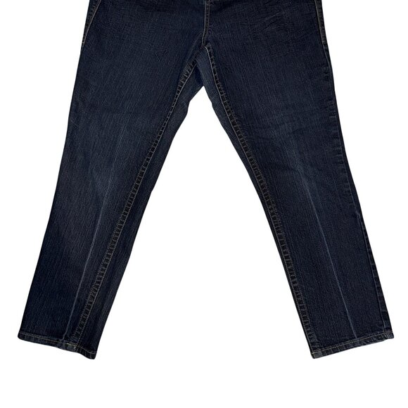 Torrid Plus Size Bootcut Jeans Womens 16 28 Blue Denim Stretch Dark Wash Pockets - Picture 4 of 8